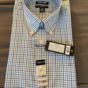 Kirkland button down shirt long sleeve men’s 17 36/37